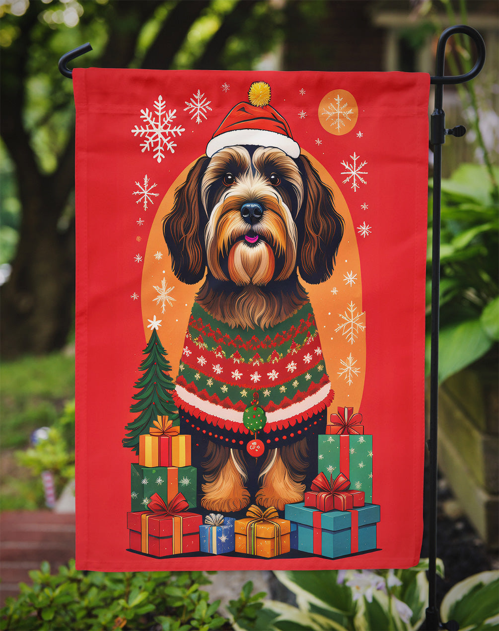 Tibetan Terrier Holiday Christmas Garden Flag