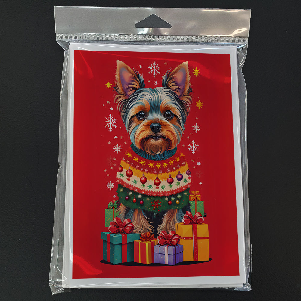 Yorkshire Terrier Holiday Christmas Greeting Cards Pack of 8