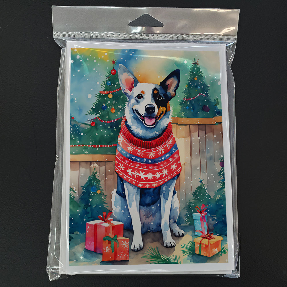 Australian Cattle Dog Christmas Greeting Cards Pack of 8