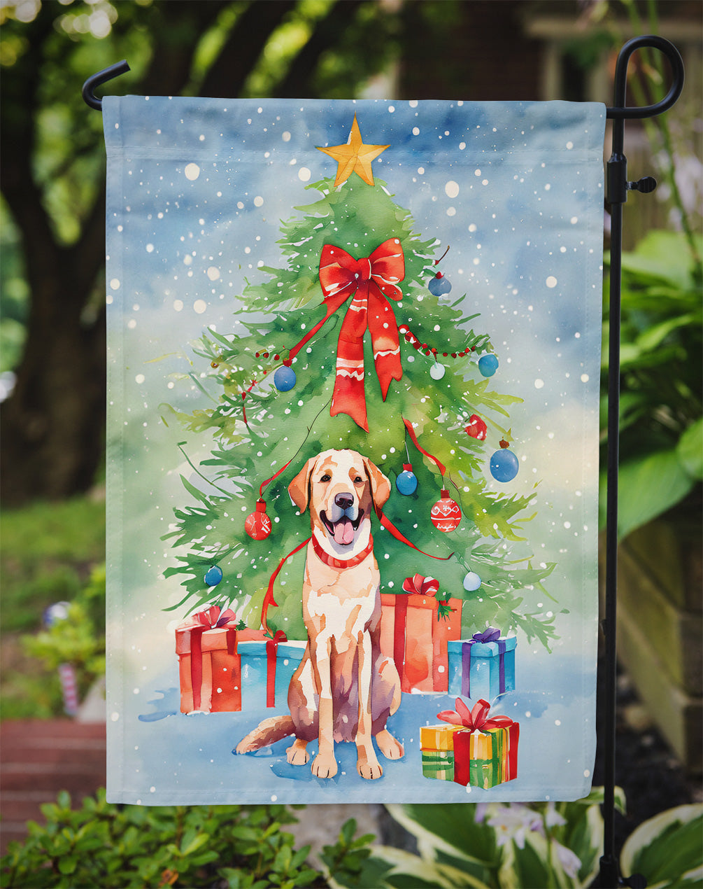 Chesapeake Bay Retriever Christmas Garden Flag