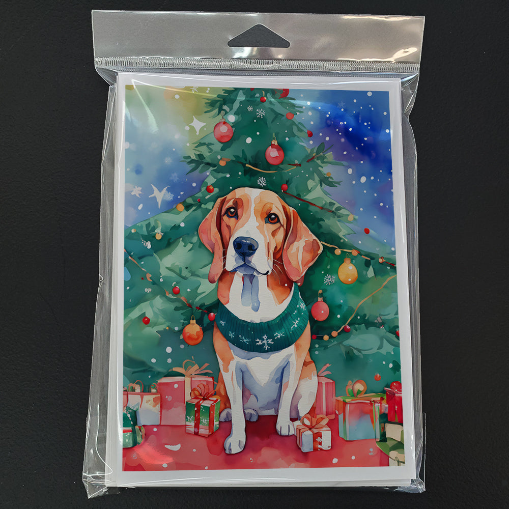 English Foxhound Christmas Greeting Cards Pack of 8
