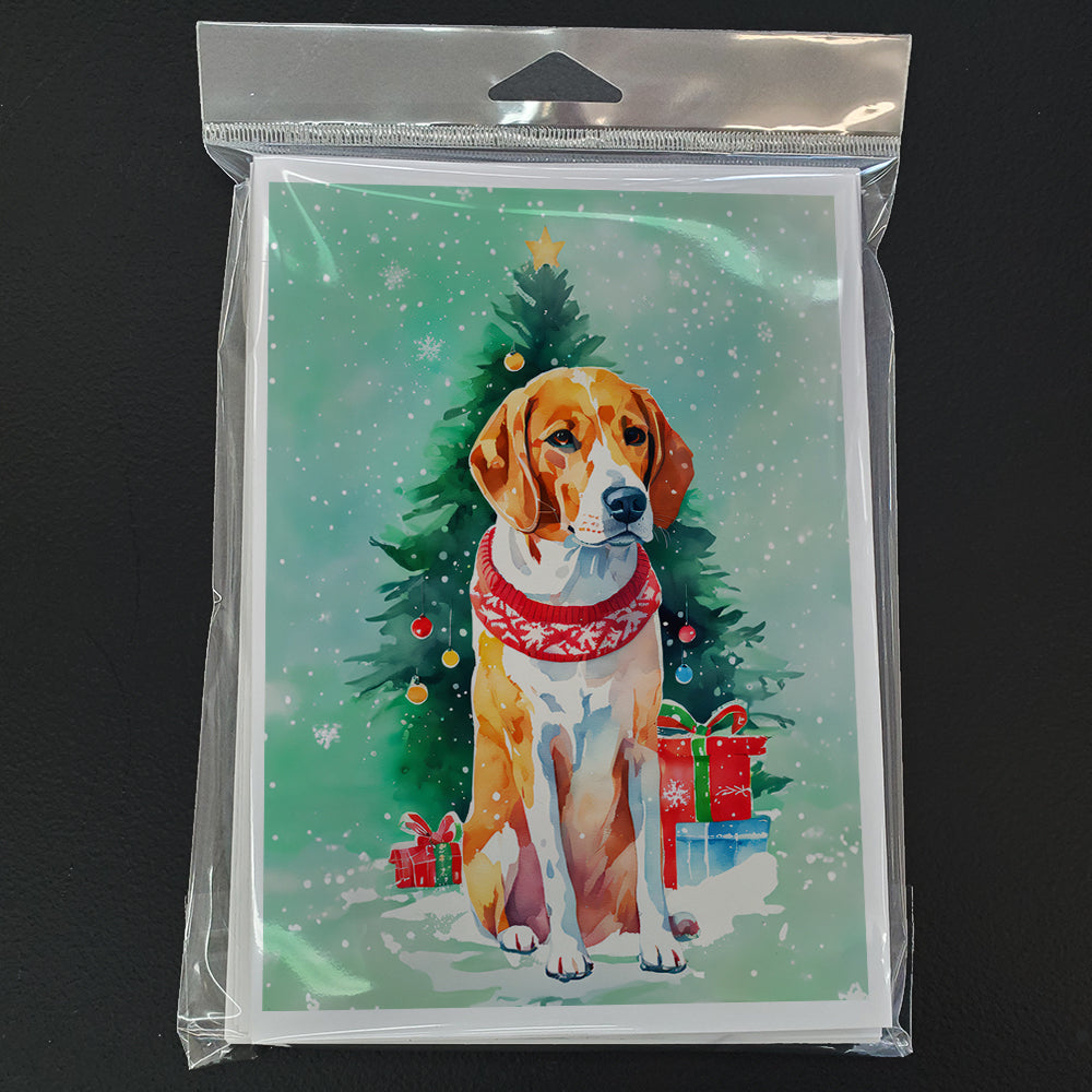 English Foxhound Christmas Greeting Cards Pack of 8