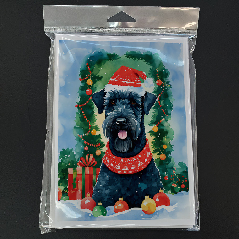 Kerry Blue Terrier Christmas Greeting Cards Pack of 8