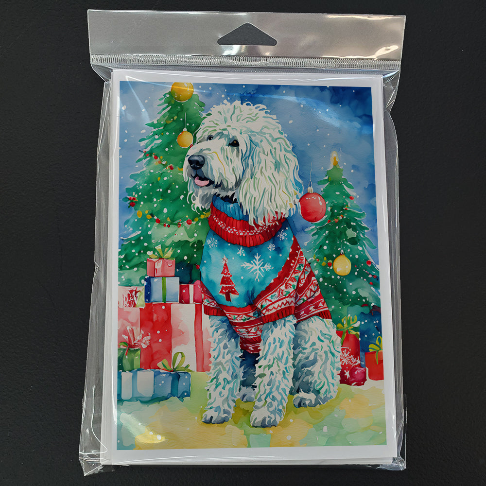 Komondor Christmas Greeting Cards Pack of 8