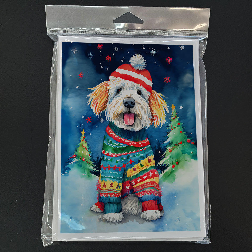 Komondor Christmas Greeting Cards Pack of 8