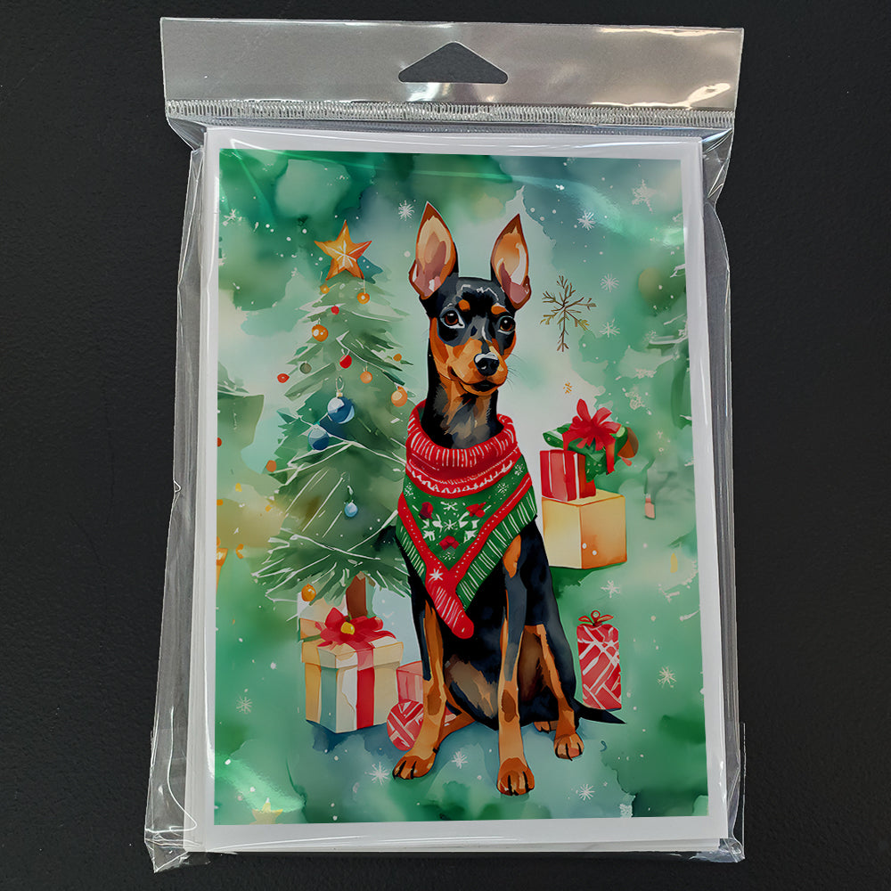 Miniature Pinscher Christmas Greeting Cards Pack of 8