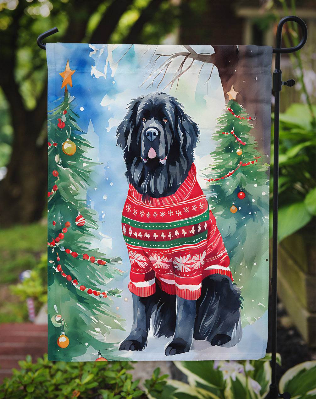 Newfoundland Christmas Garden Flag