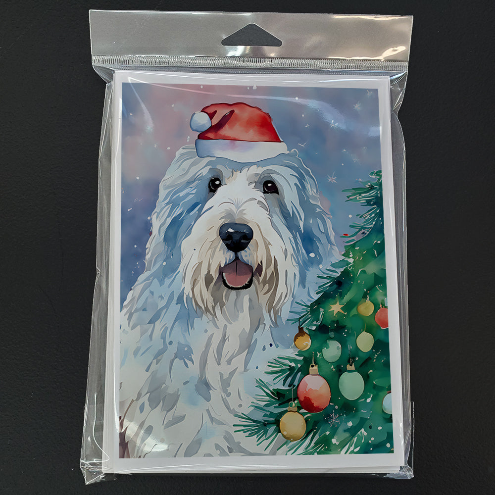 Old English Sheepdog Christmas Greeting Cards Pack of 8