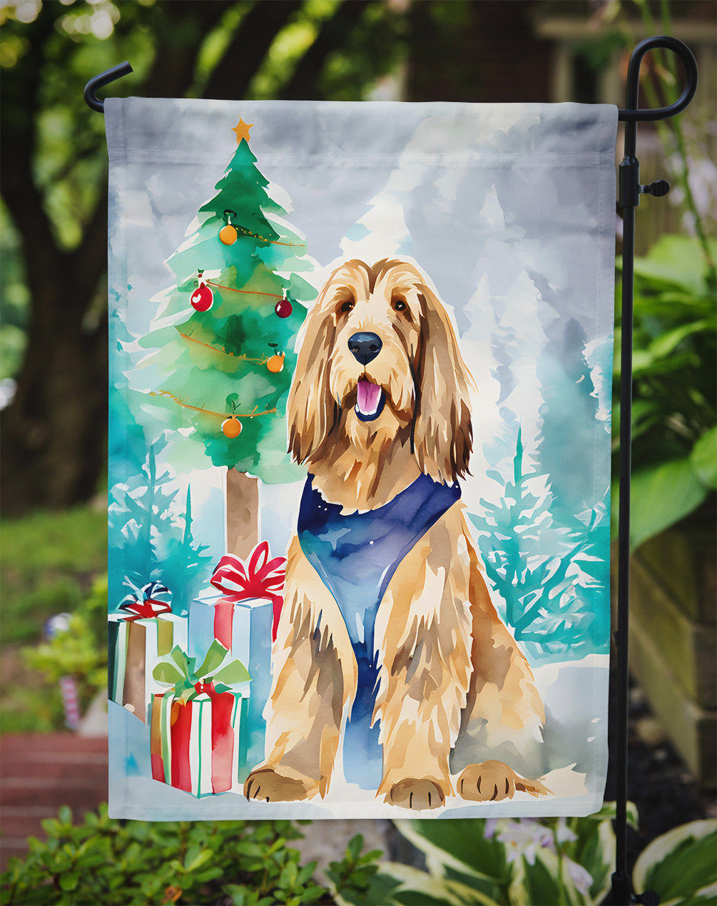 Otterhound Christmas Garden Flag