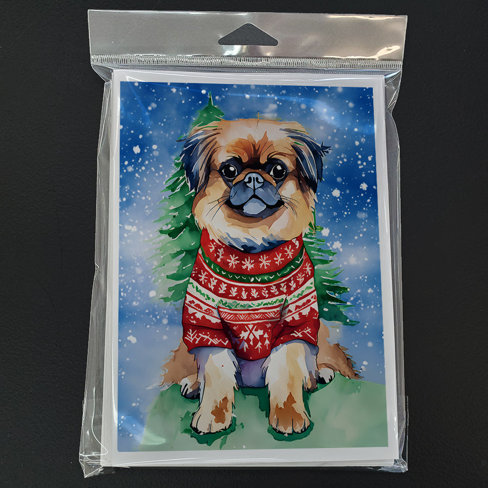 Pekingese Christmas Greeting Cards Pack of 8