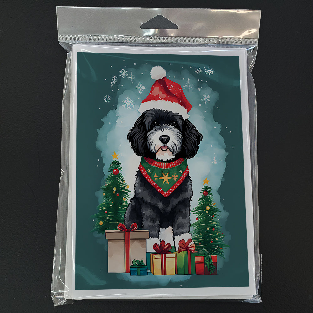 Portuguese Water Dog Christmas Greeting Cards Pack of 8