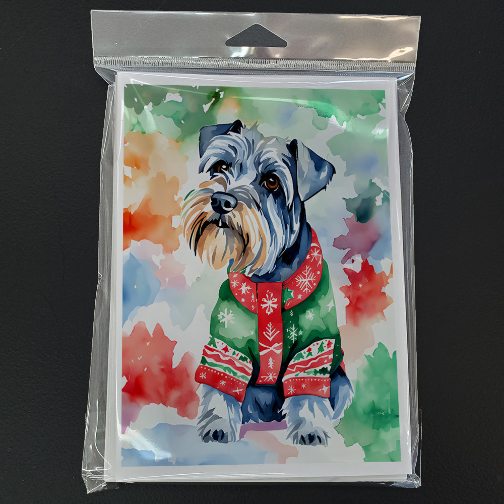 Schnauzer Christmas Greeting Cards Pack of 8