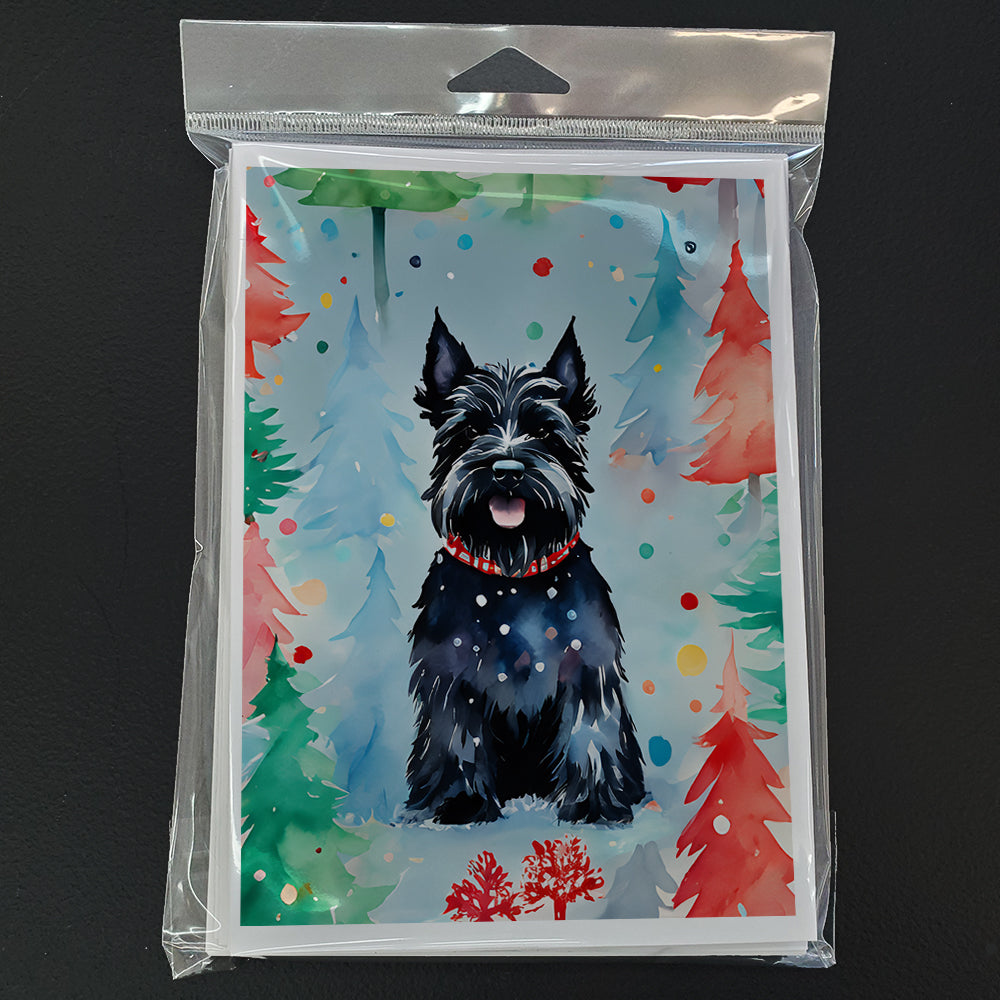 Scottish Terrier Christmas Greeting Cards Pack of 8