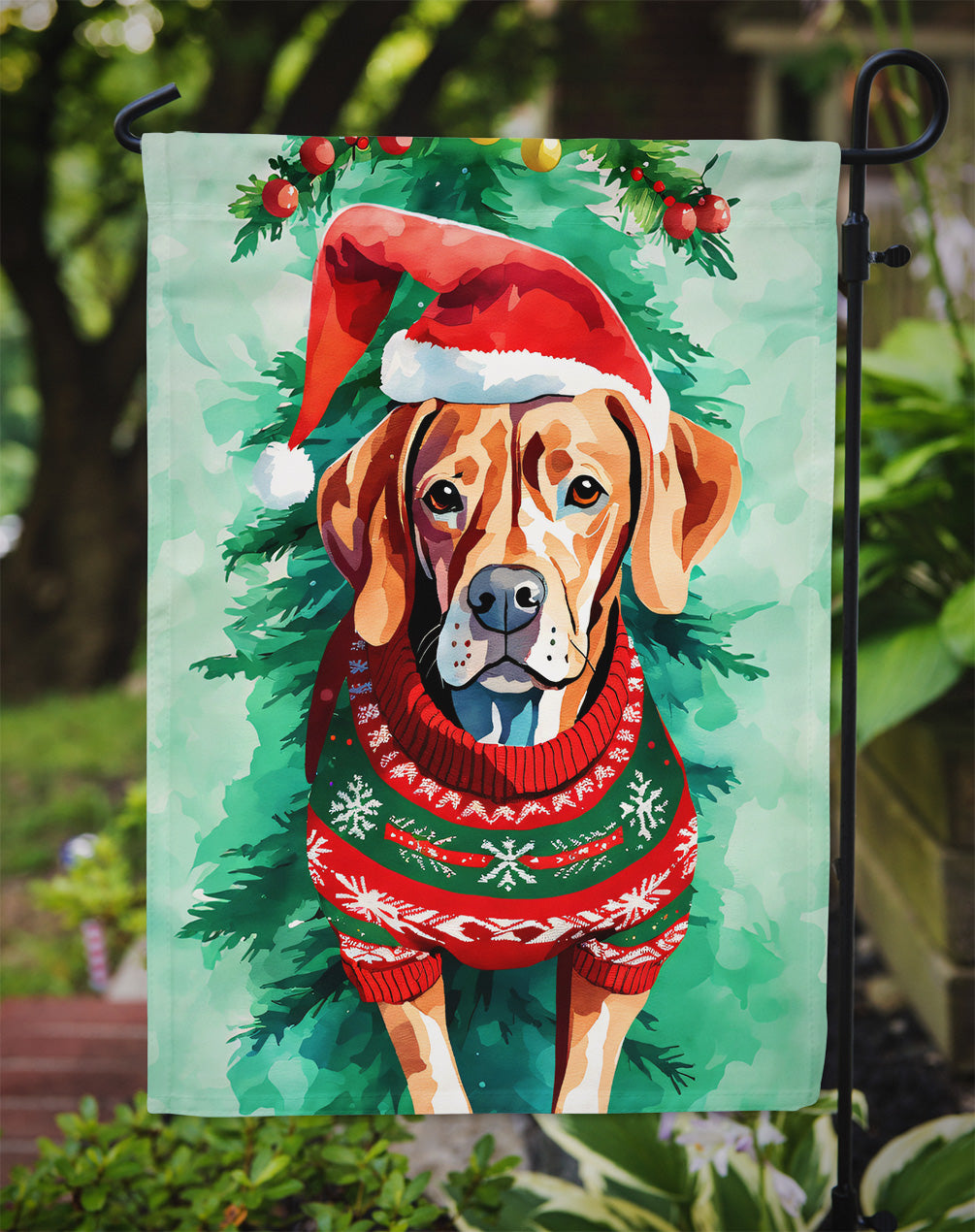 Vizsla Christmas Garden Flag