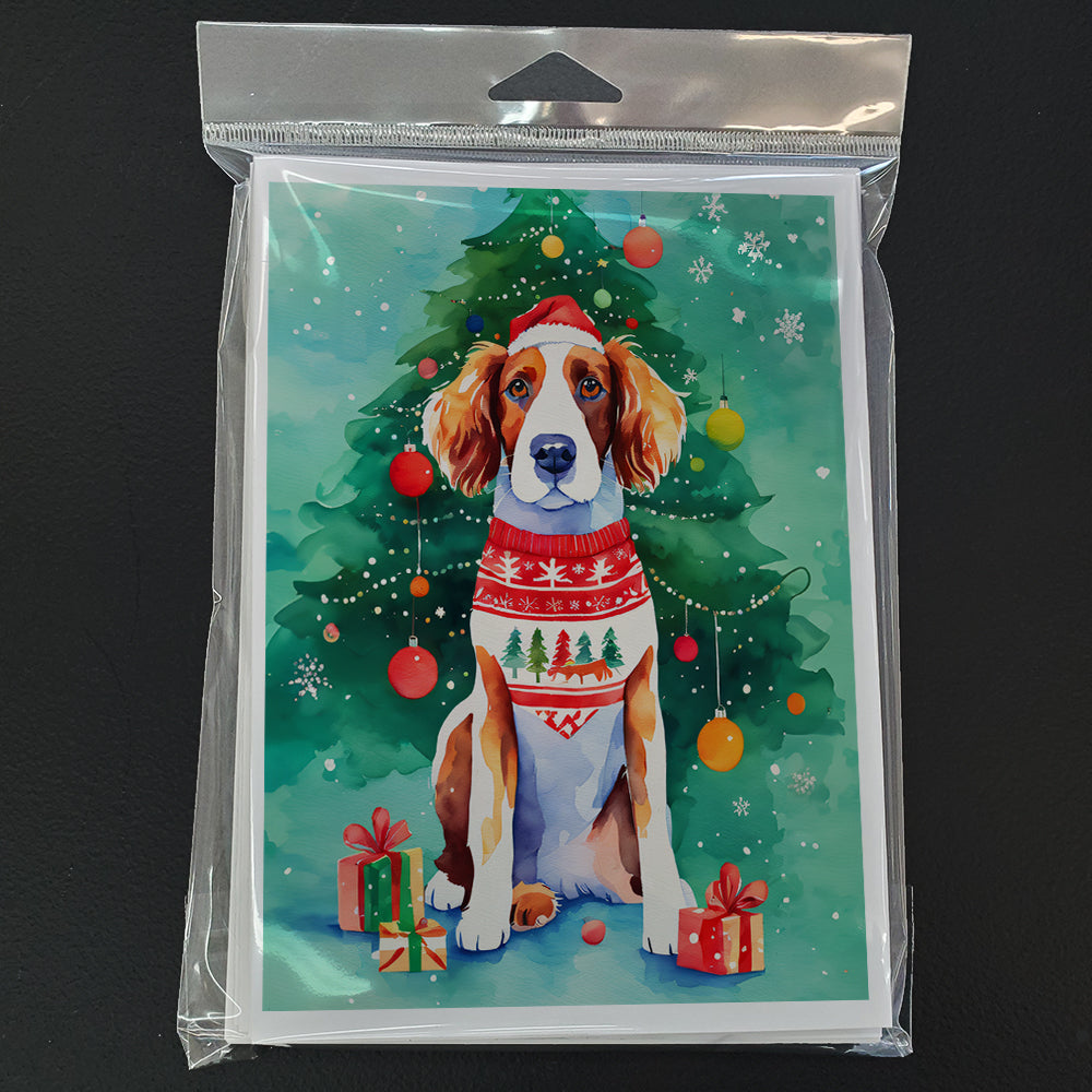 Welsh Springer Spaniel Christmas Greeting Cards Pack of 8