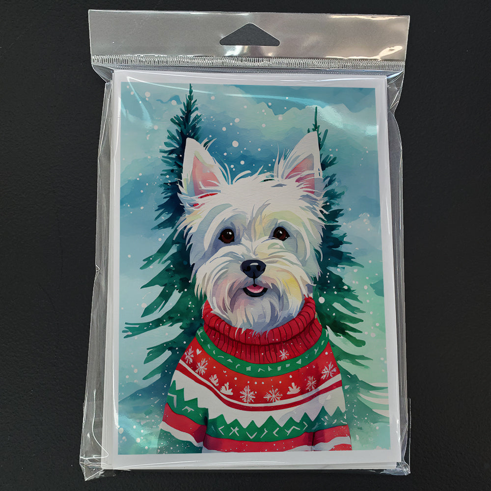 Westie Christmas Greeting Cards Pack of 8