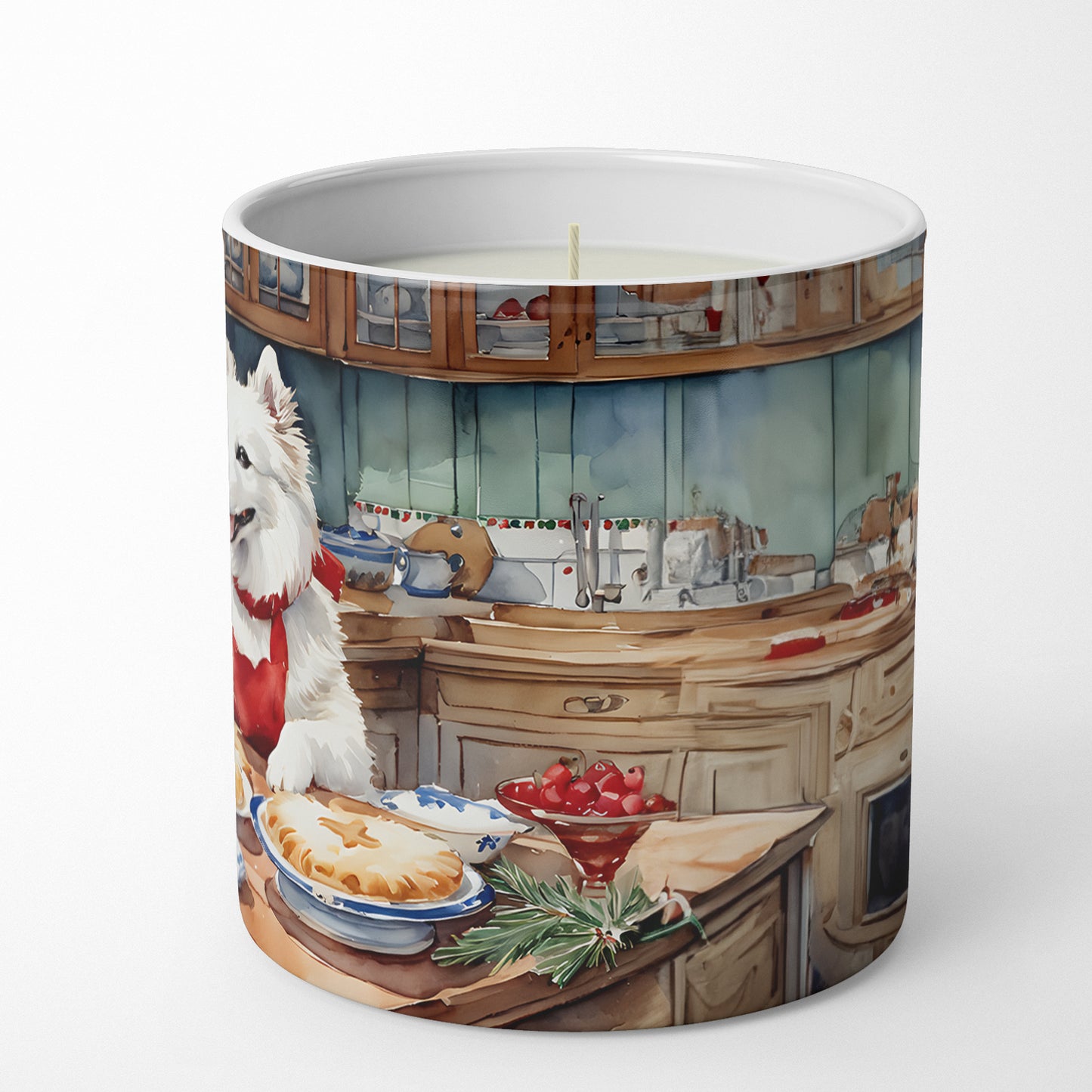 American Eskimo Christmas Cookies Decorative Soy Candle