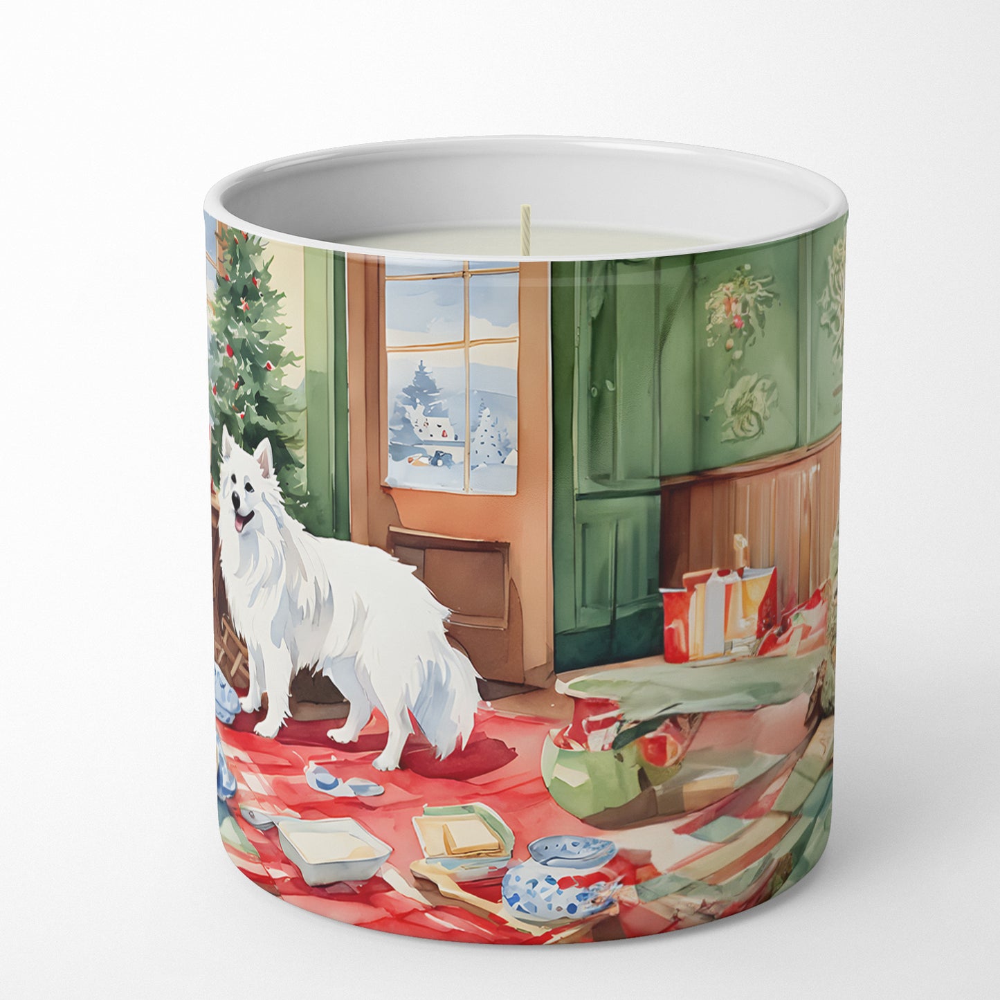 American Eskimo Christmas Cookies Decorative Soy Candle
