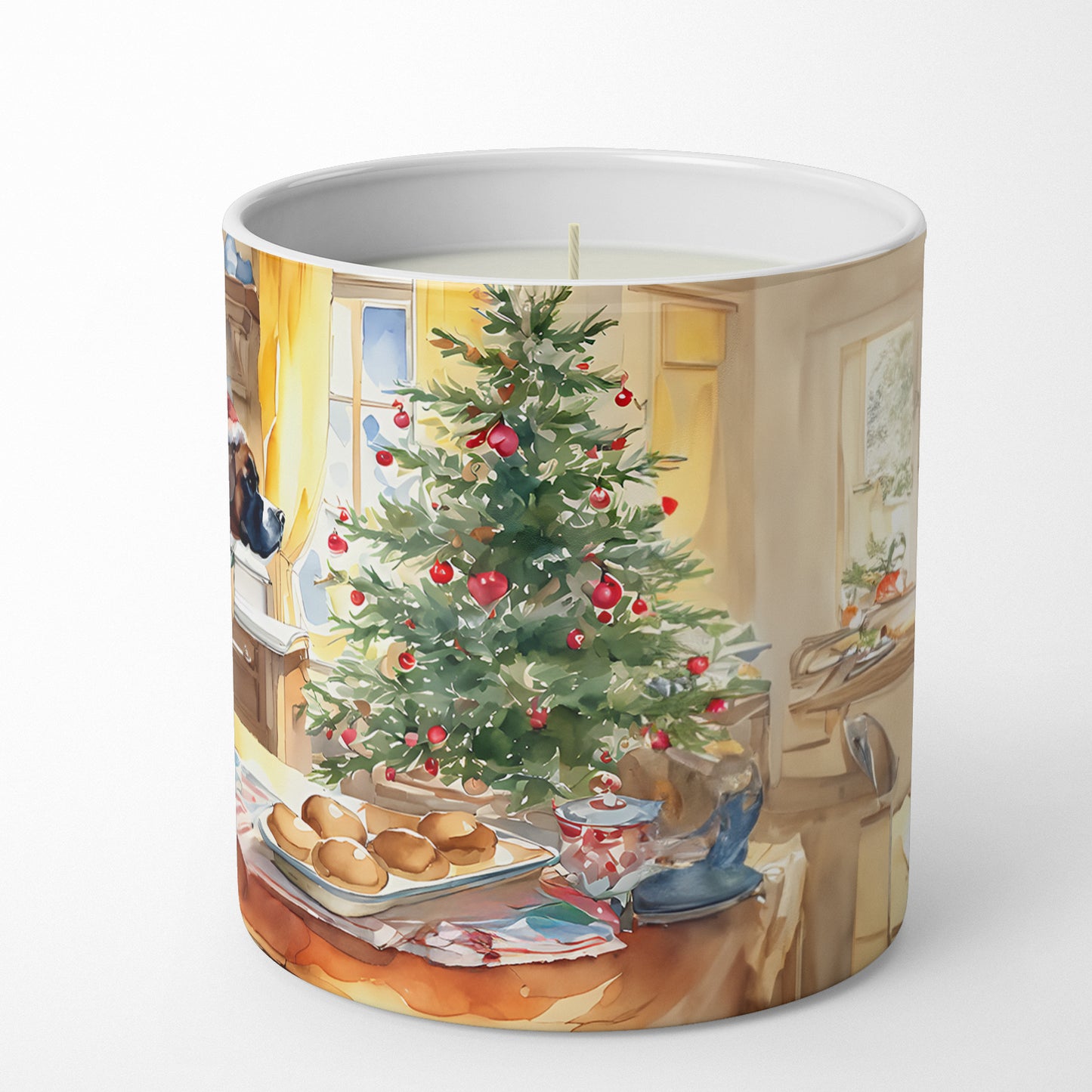 Boxer Christmas Cookies Decorative Soy Candle