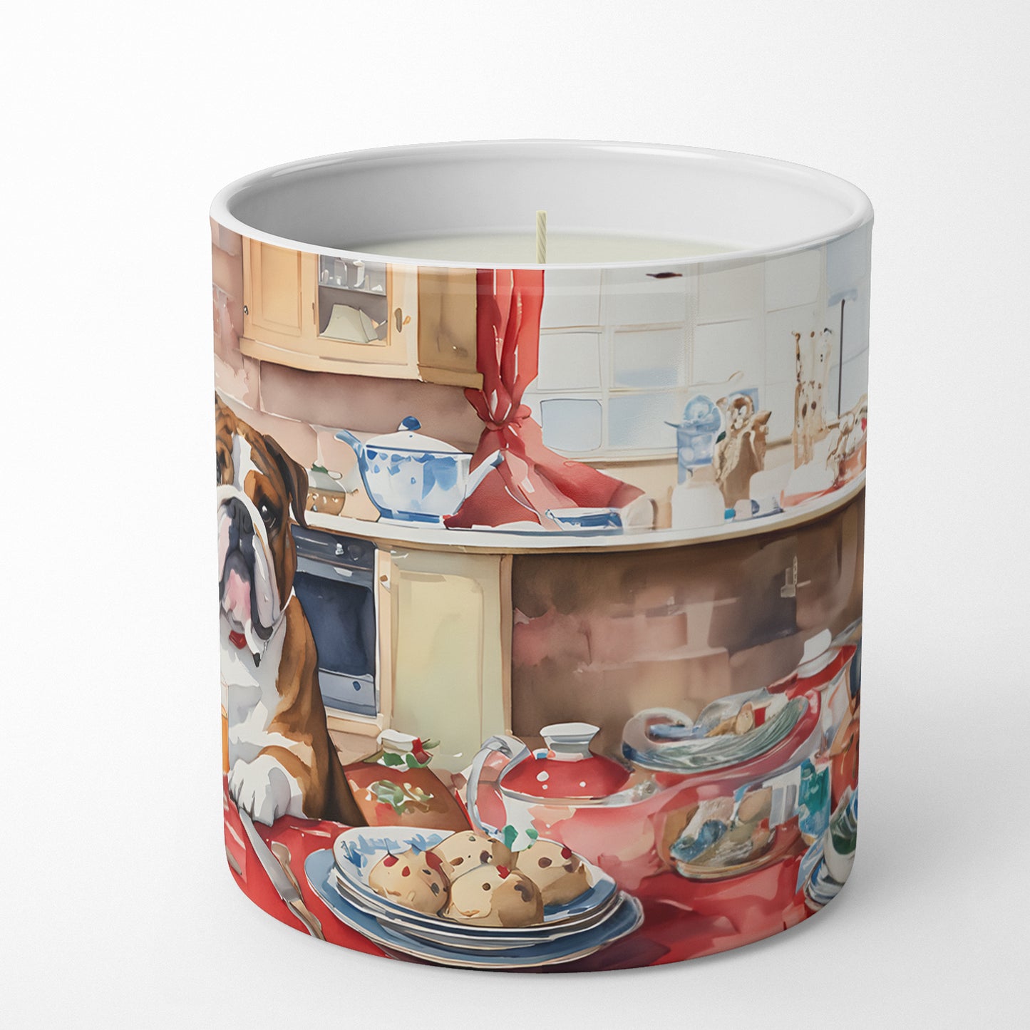 English Bulldog Christmas Cookies Decorative Soy Candle