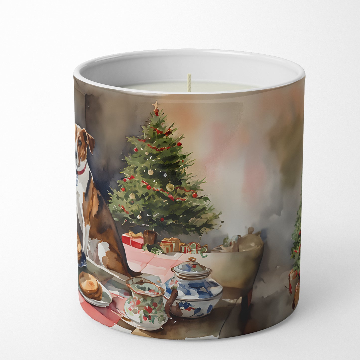 English Foxhound Christmas Cookies Decorative Soy Candle