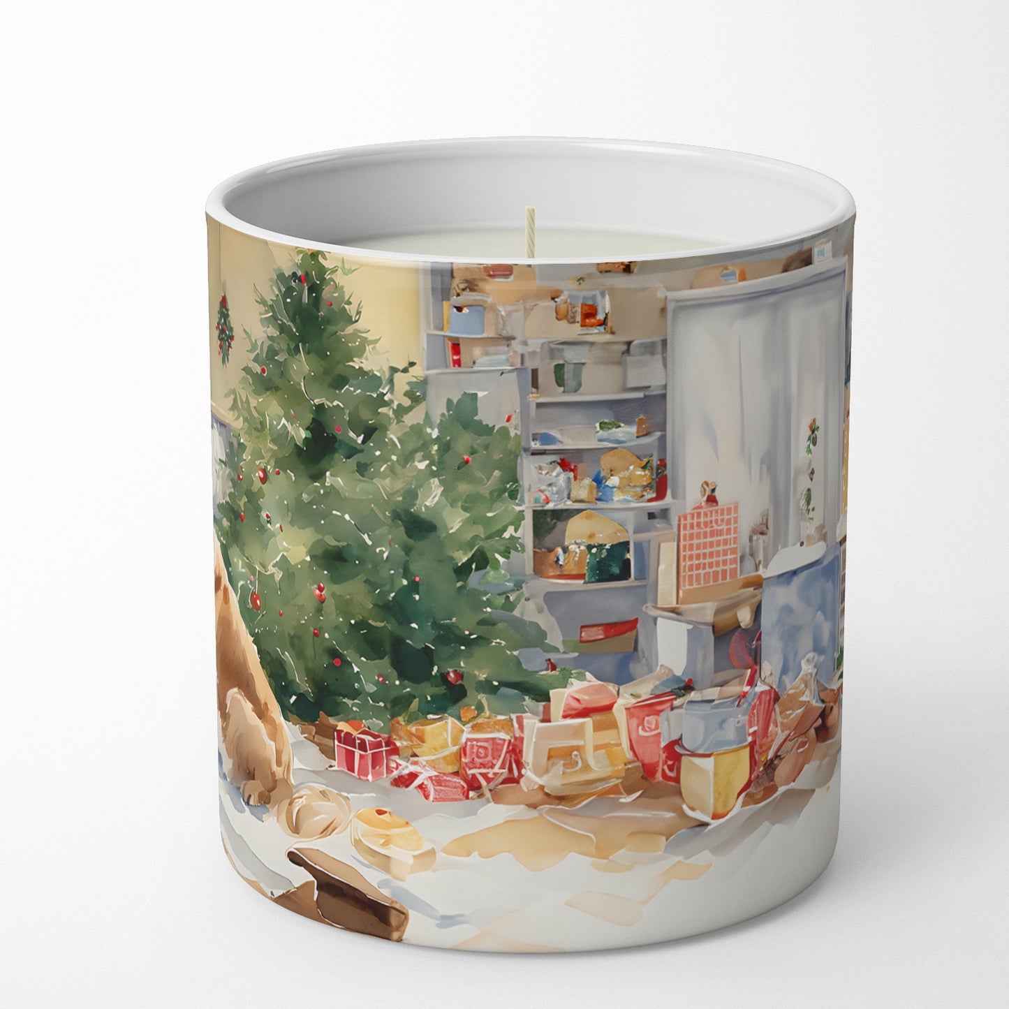 Golden Retriever Christmas Cookies Decorative Soy Candle