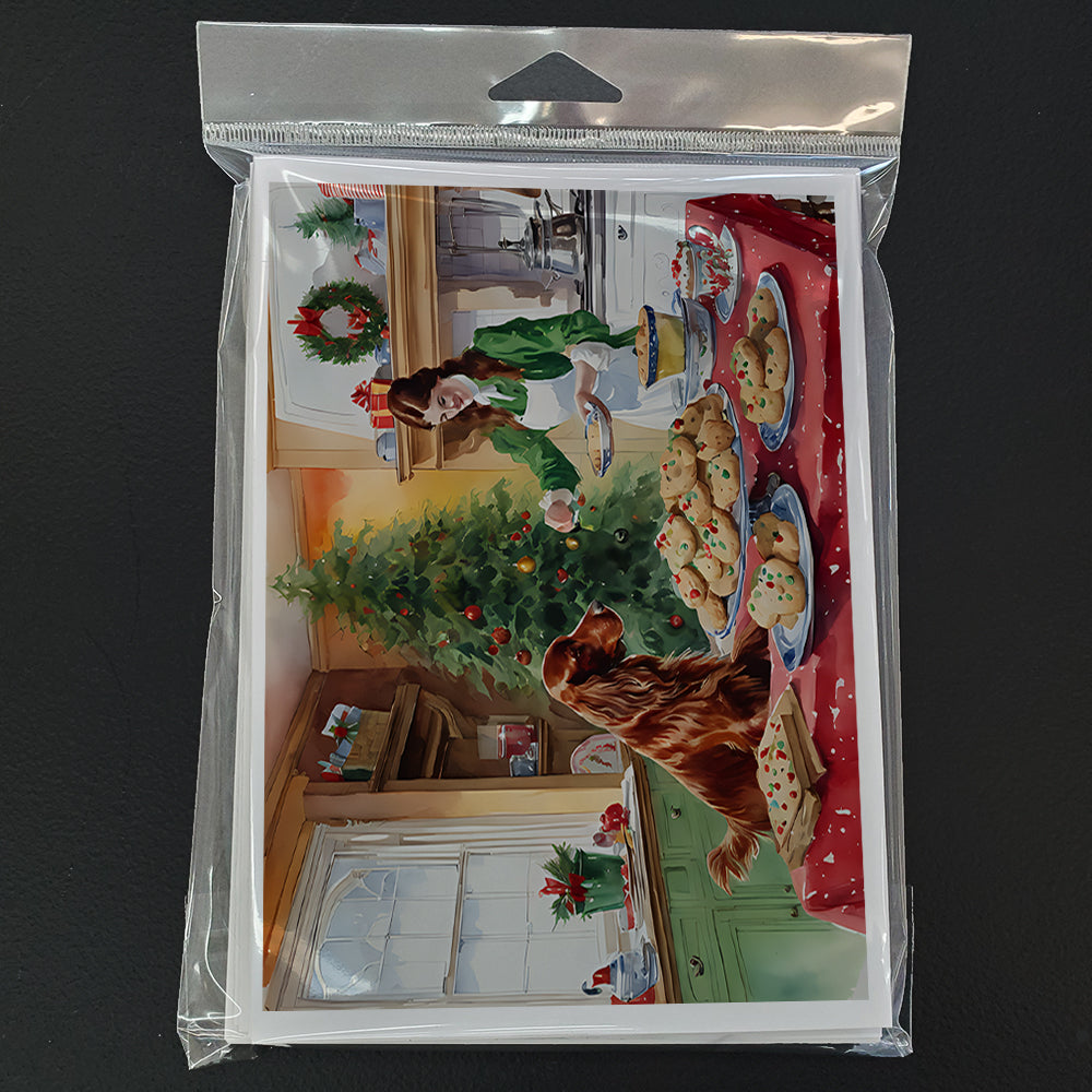 Irish Setter Christmas Cookies Greeting Cards Pack of 8