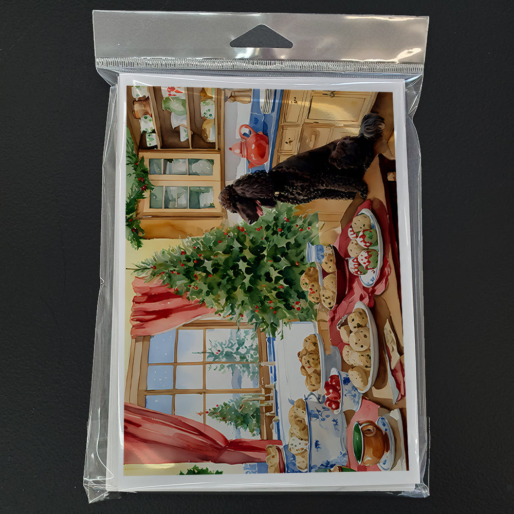 Irish Water Spaniel Christmas Cookies Greeting Cards Pack of 8