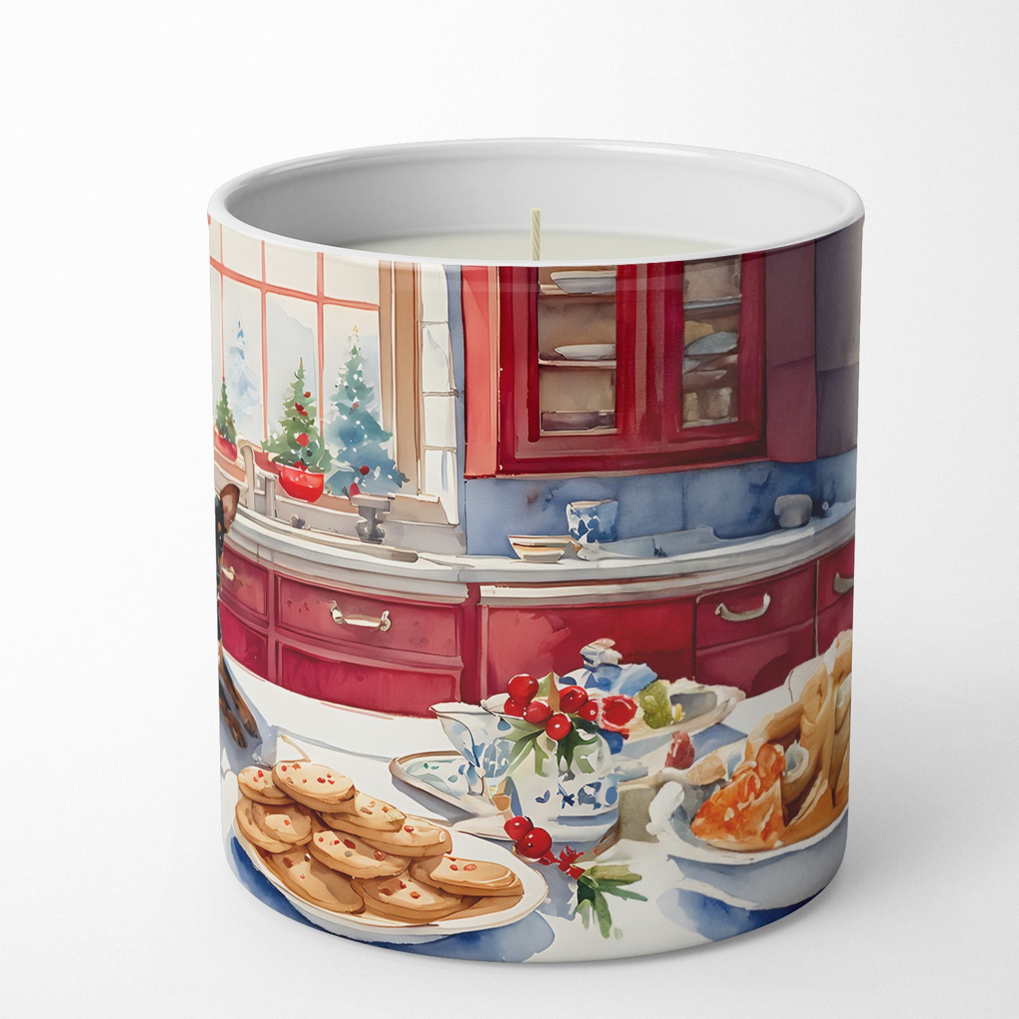 Miniature Pinscher Christmas Cookies Decorative Soy Candle