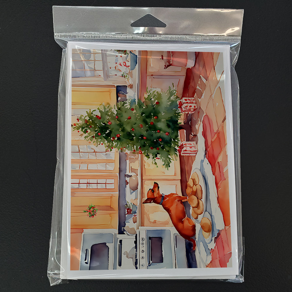 Miniature Pinscher Christmas Cookies Greeting Cards Pack of 8