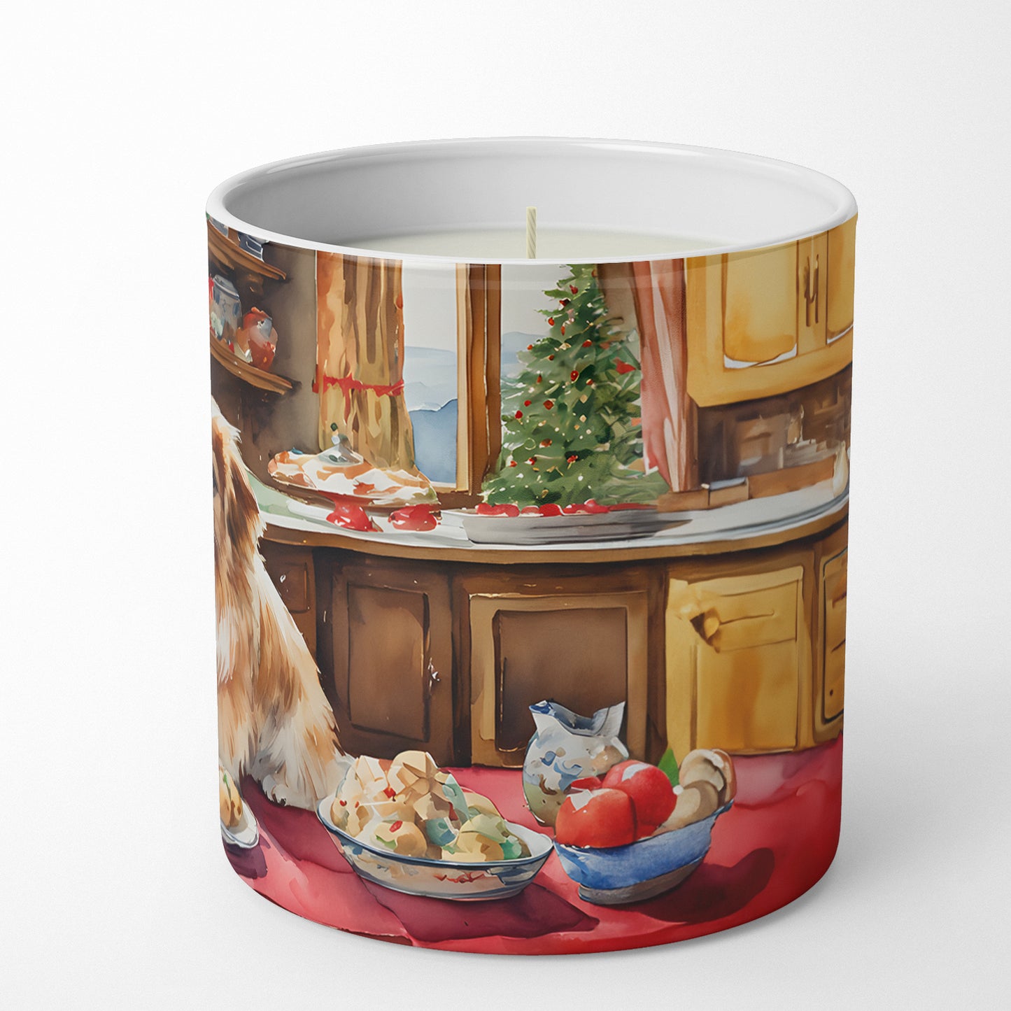 Pekingese Christmas Cookies Decorative Soy Candle
