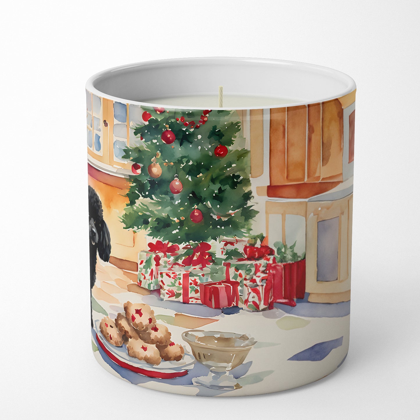 Poodle Christmas Cookies Decorative Soy Candle