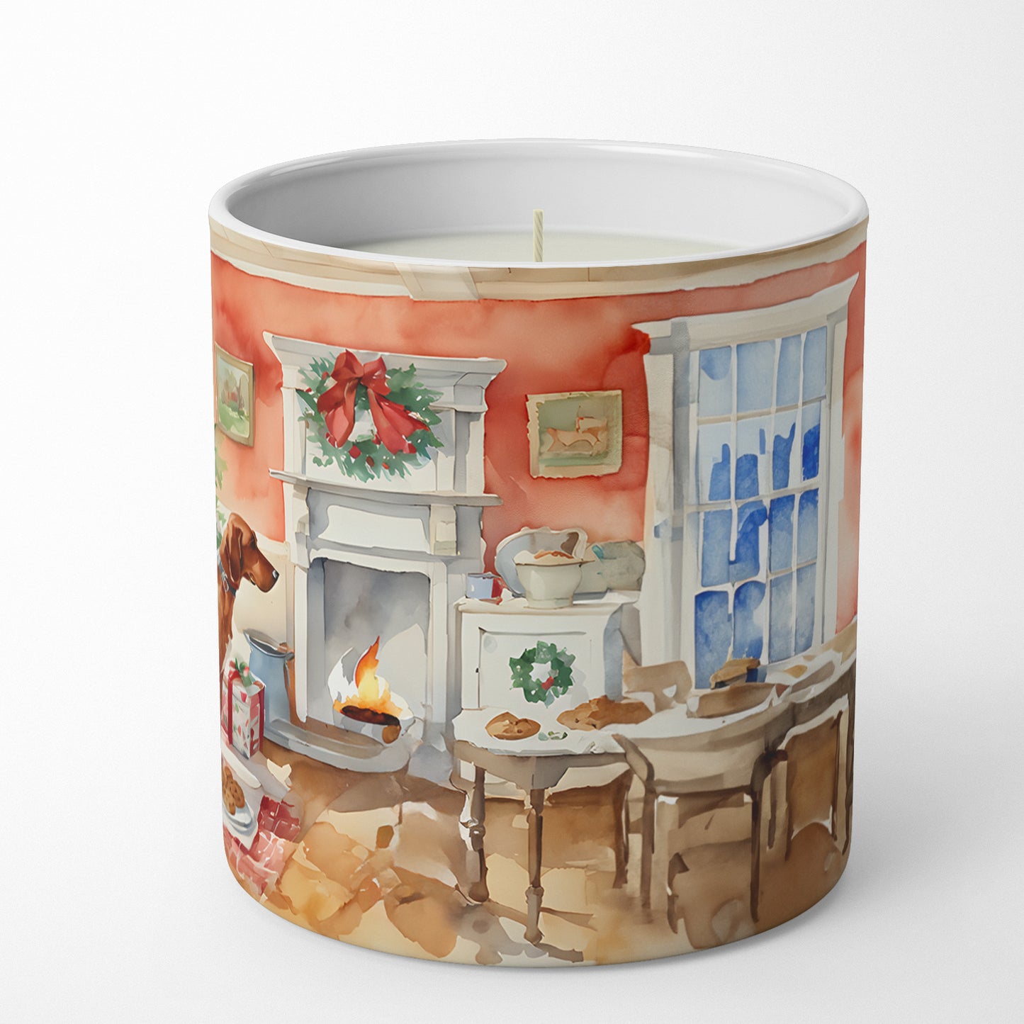 Redbone Coonhound Christmas Cookies Decorative Soy Candle