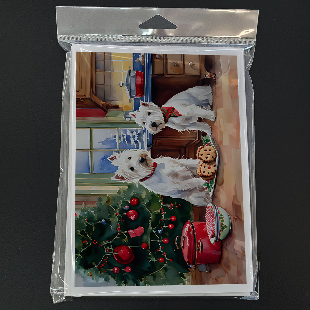 Westie Christmas Cookies Greeting Cards Pack of 8