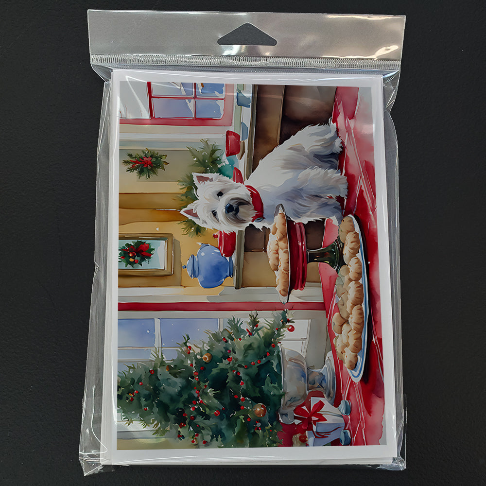 Westie Christmas Cookies Greeting Cards Pack of 8