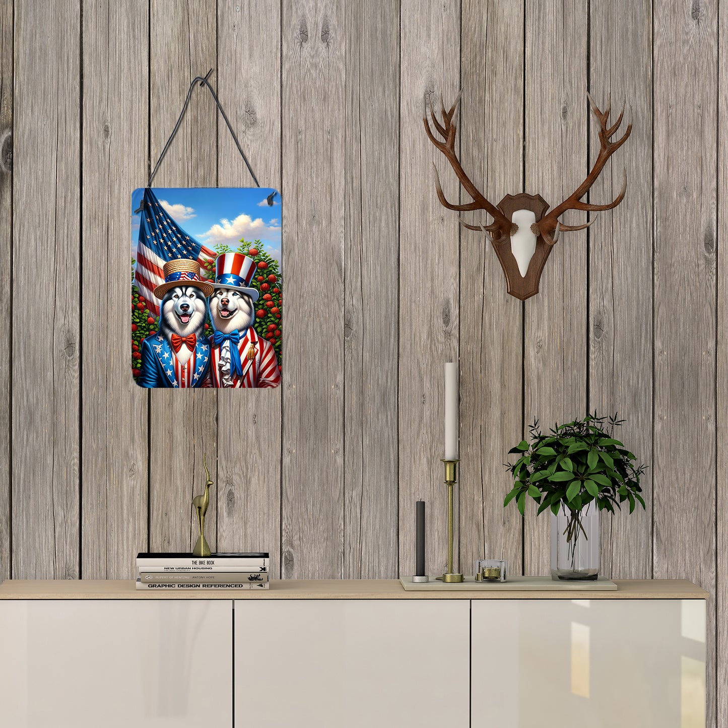 All American Alaskan Malamute Wall or Door Hanging Prints