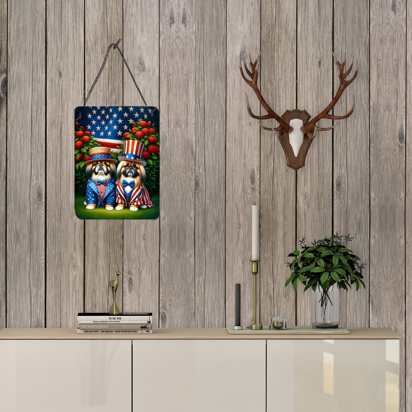 All American Pekingese Wall or Door Hanging Prints