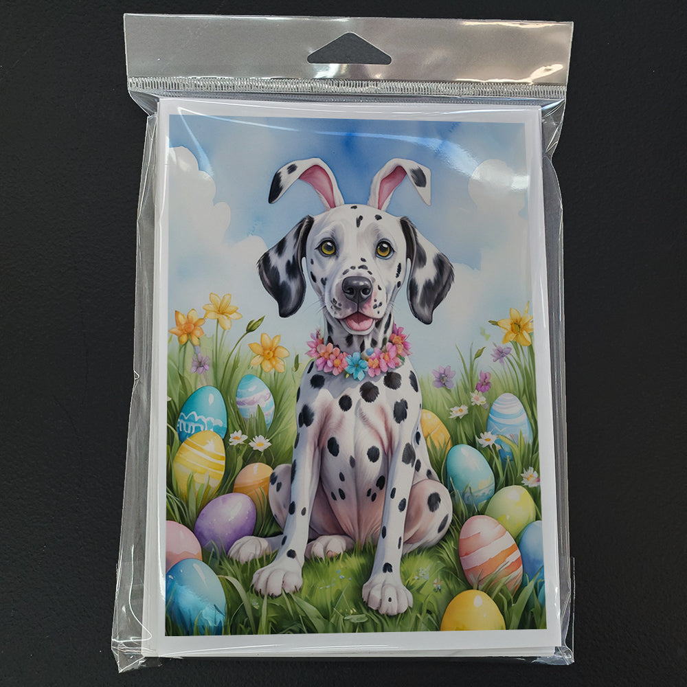 Dalmatian Easter Egg Hunt Greeting Cards Pack of 8