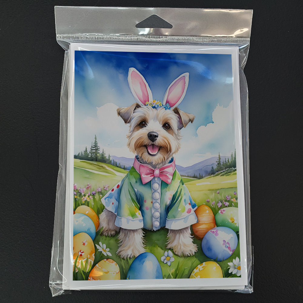 Dandie Dinmont Terrier Easter Egg Hunt Greeting Cards Pack of 8