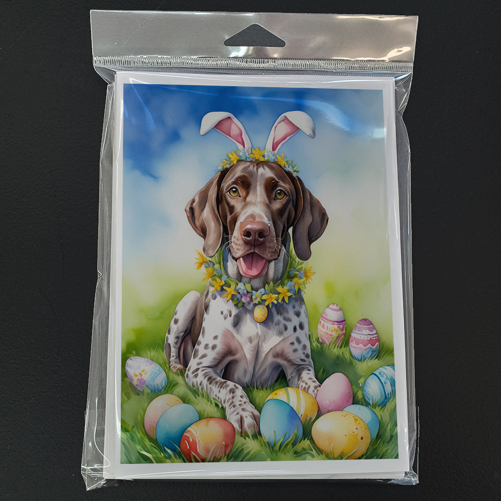 German Shorthaired Pointer Easter Egg Hunt Greeting Cards Pack of 8