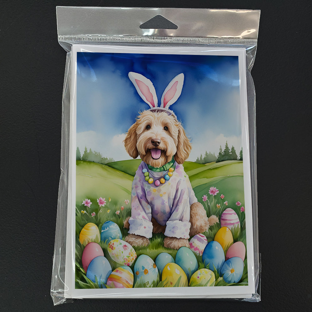 Labradoodle Easter Egg Hunt Greeting Cards Pack of 8
