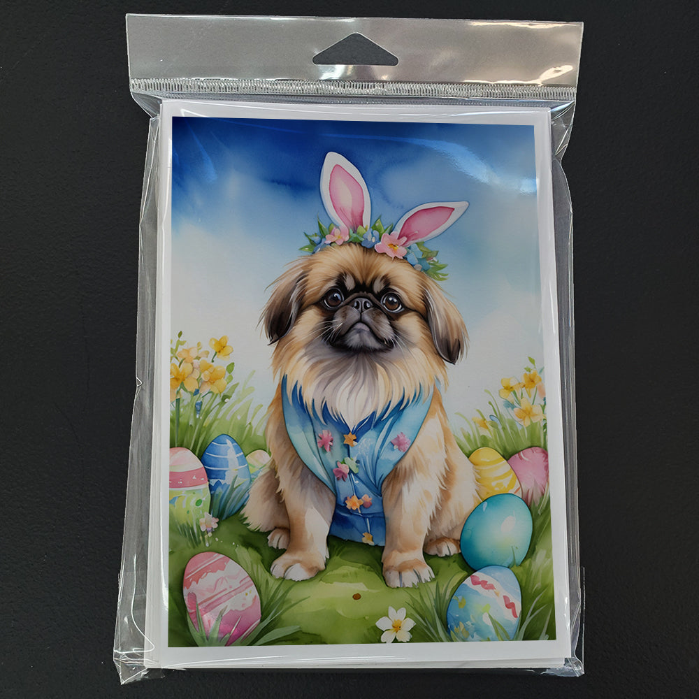 Pekingese Easter Egg Hunt Greeting Cards Pack of 8
