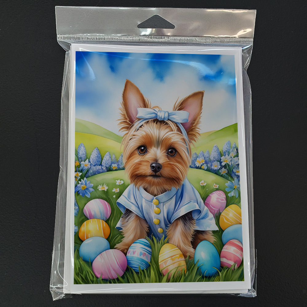 Silky Terrier Easter Egg Hunt Greeting Cards Pack of 8