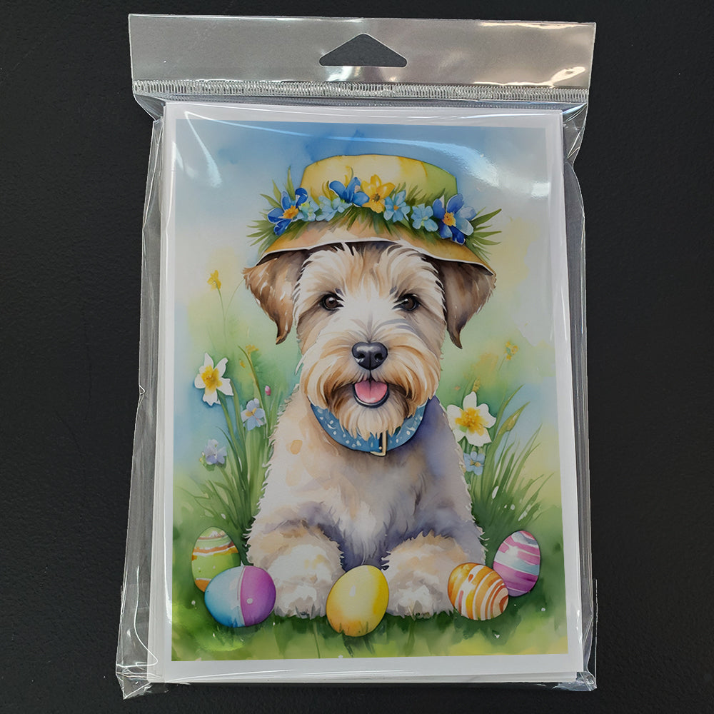 Wheaten Terrier Easter Egg Hunt Greeting Cards Pack of 8