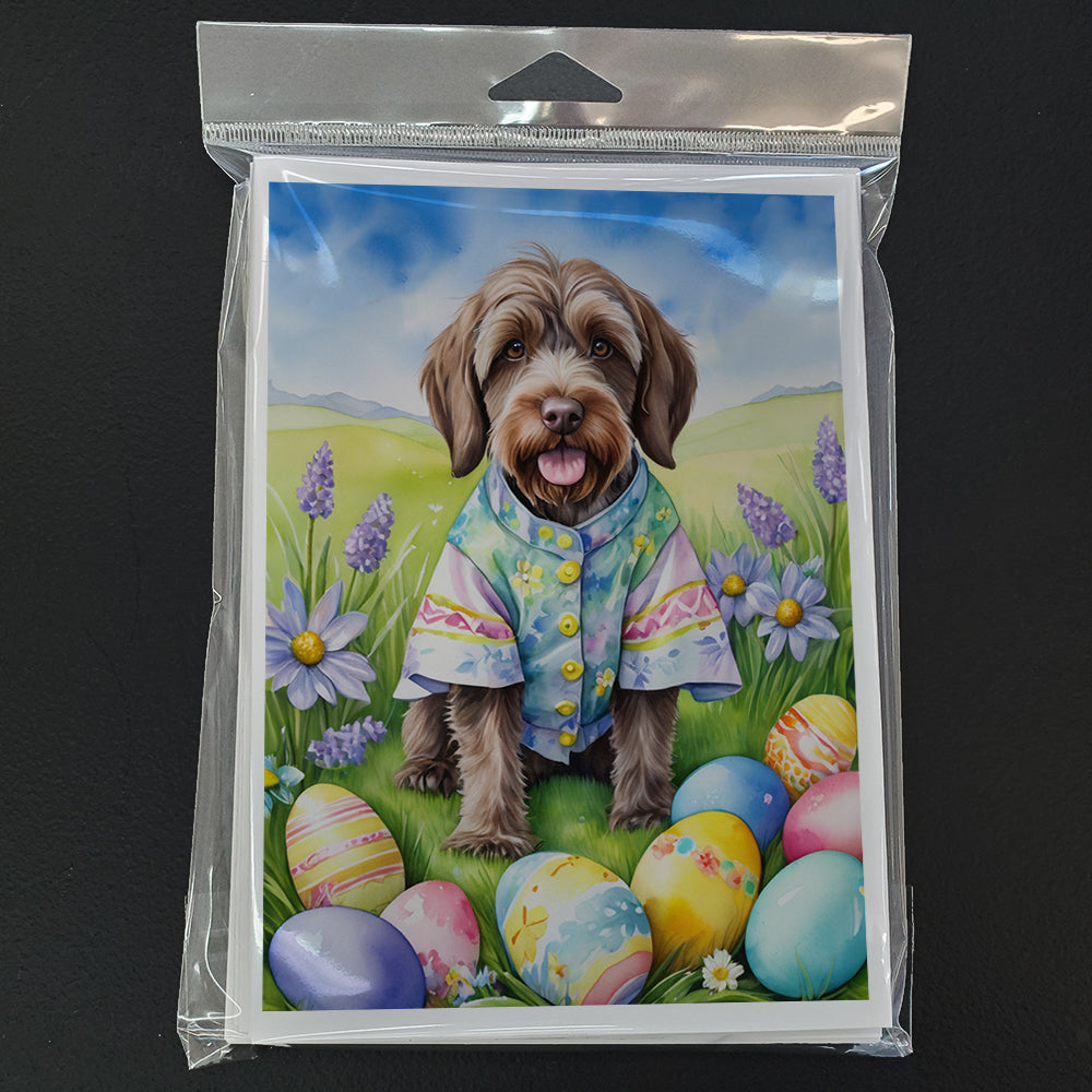 Wirehaired Pointing Griffon Easter Egg Hunt Greeting Cards Pack of 8