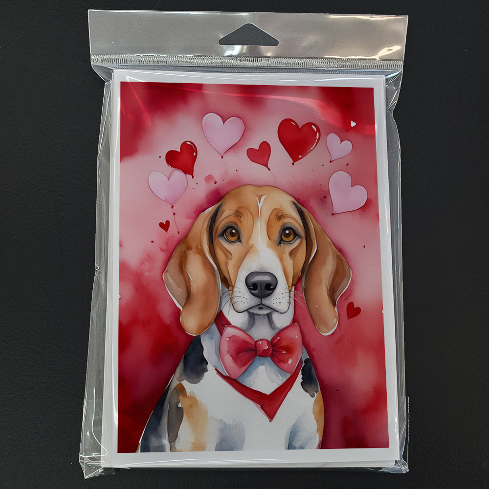 American Foxhound My Valentine Greeting Cards Pack of 8