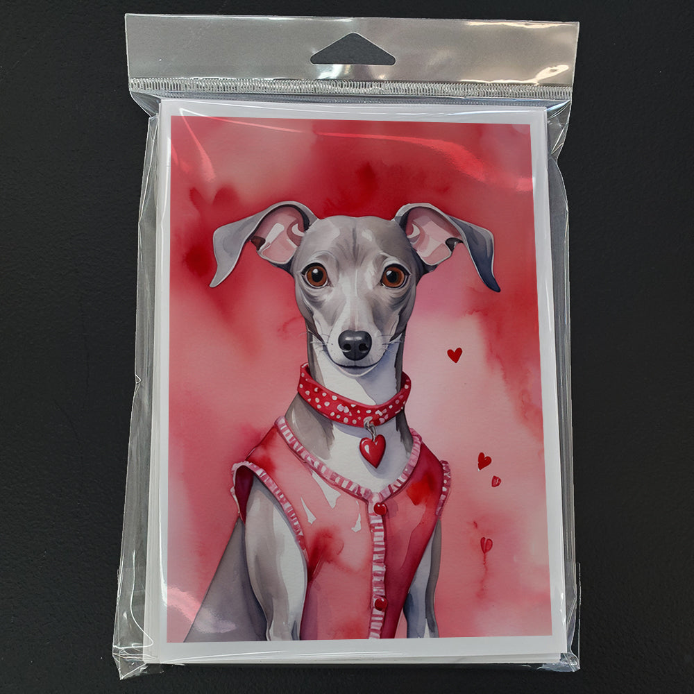 Italian Greyhound My Valentine Greeting Cards Pack of 8