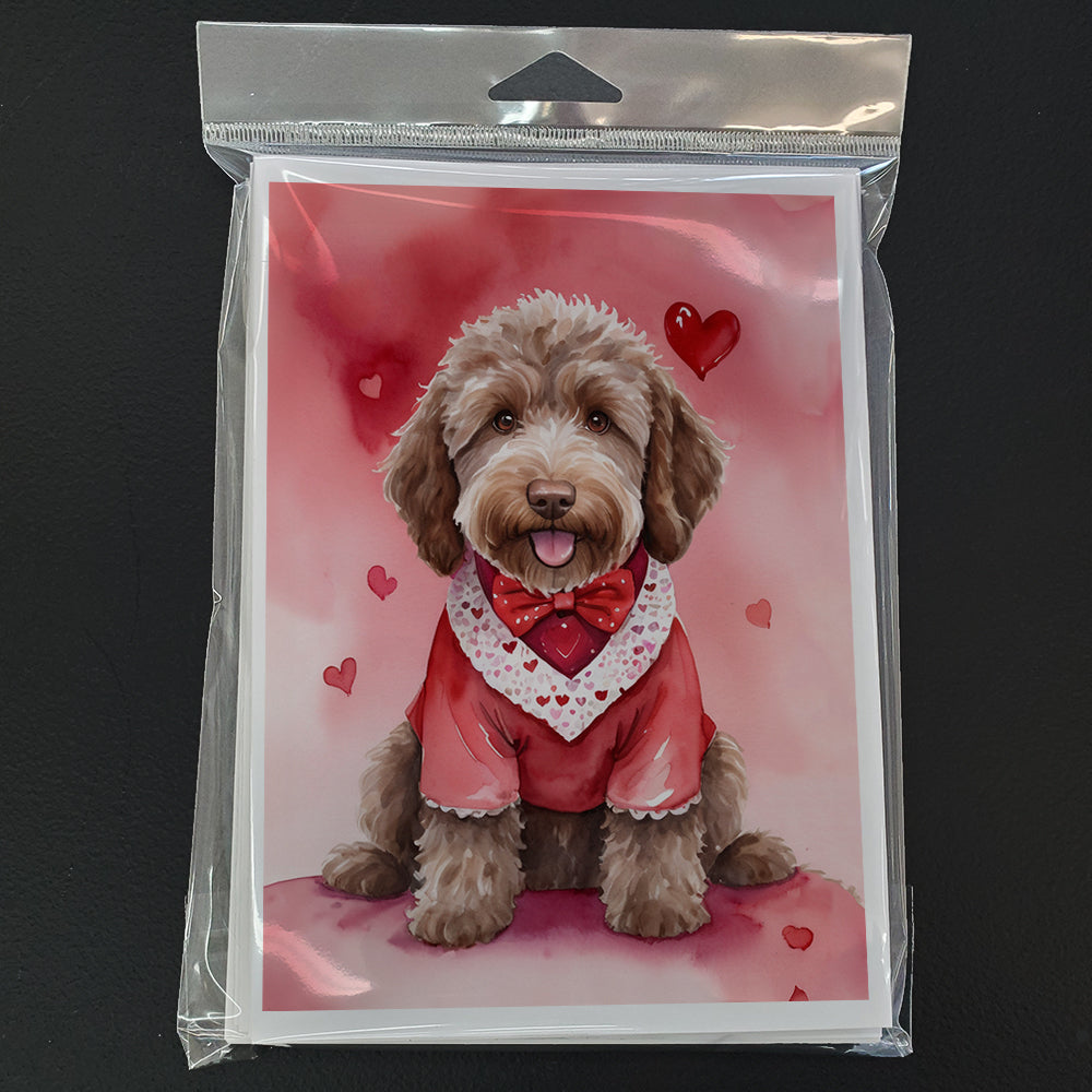Labradoodle My Valentine Greeting Cards Pack of 8