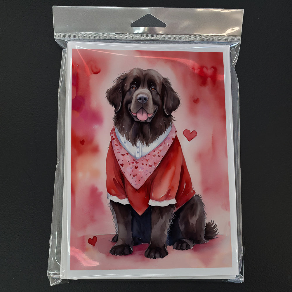 Newfoundland My Valentine Greeting Cards Pack of 8