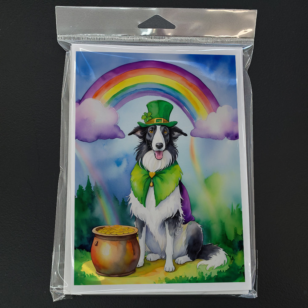 Borzoi St Patrick's Day Greeting Cards Pack of 8